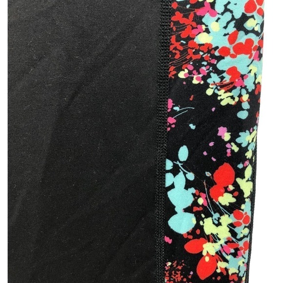 Anthropologie Daily Practice NWT Sofia Leggings Black & Colorful Floral … - Picture 7 of 10